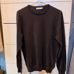Suit Supply Men's Brown Crewneck Sweater